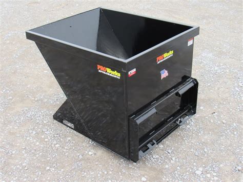 skid steer hopper attachment|express quick attach hopper.